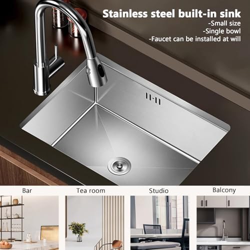 Freestanding Utility Sink,Outdoor Sink Set,Undermount Kitchen Sink,Drop in Stainless Steel Kitchen Sink,Single Bowl Kitchen Sink with Drainage Device,Workst(Set 3