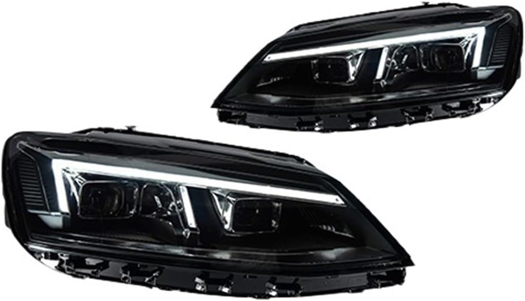 Car Lights Compatible With Jetta Sagitar 2012-2018 LED Auto Headlight Assembly Upgrade R8 Style Design Bifocal Lens Tool Accessories