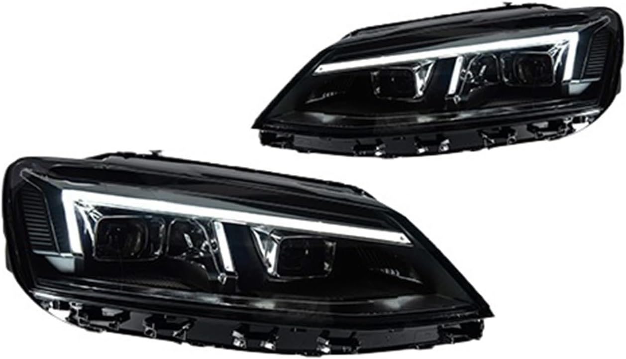 Car Lights Compatible With Jetta Sagitar 2012-2018 LED Auto Headlight Assembly Upgrade R8 Style Design Bifocal Lens Tool Accessories