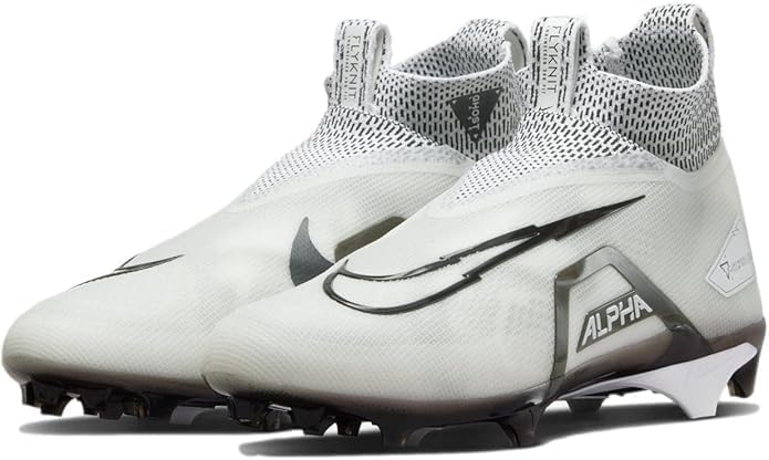 Nike Alpha Menace Elite 3 White/Particle Grey/Opti Yellow/Black Mens Football Cleat.