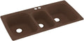 Swanstone KS04422TB.123-2 2-Hole Solid Surface Kitchen Sink, 44' x 22', Acorn