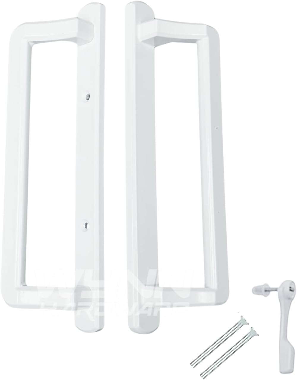 10' PGT Sliding Door Handle Set | PGT Interior and Exterior Sliding Door Handle with 3-7/8' Hole Spacing | Handle Replacement for Patio Glass Door | Mortise Lock NOT Included (White)