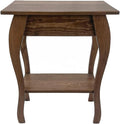 Peaceful Classics Wooden End Table- Amish Handmade Slim Side Table for Living Room, Bedroom, Entry Way, & Hallway, Thin Narrow End Table with 2-Tiered Shelves for Display & Storage (Special Walnut)