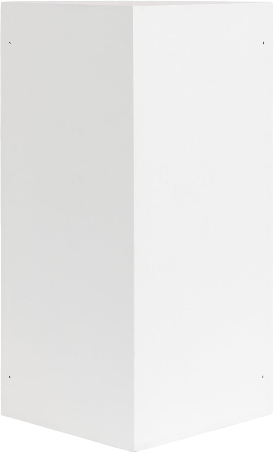 Kate and Laurel Elloree Modern Corner Shelf Cabinet for Storage and Display; 16 x 11 x 24; White and Natural; Transitional Corner Storage for Use as Living Room Shelving or Bedroom Storage Design