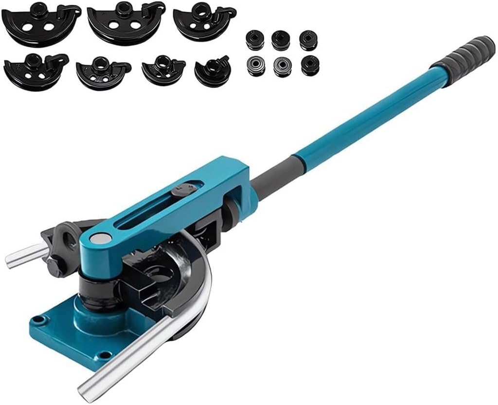 Manual Pipe Bender Set, Pipe Tube Bender 3/8 to 1 Inch,10-25mm Multifunction Steel Copper Tube Bending Machine, Tubing Bending Tool for Repair Punche