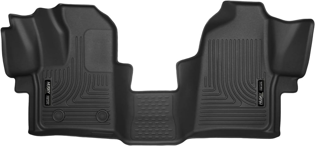 Husky Liners X-act Contour Floor Mats | Fits 2015-2021 Ford Transit 150/250/350/350HD | Front Row, 2-pc Black - 53481
