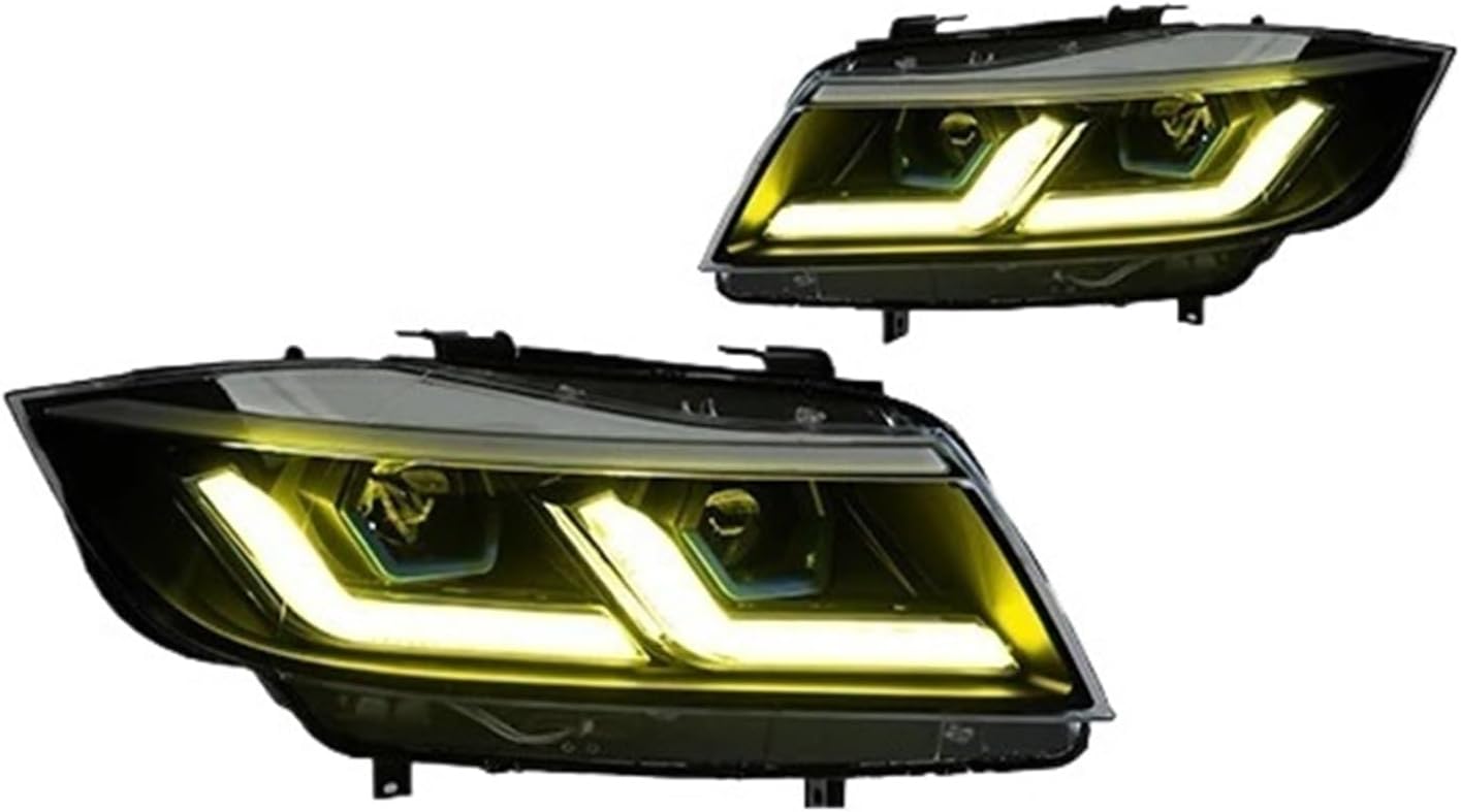 Car Lights Compatible With BMW E90 3 Series 2005-2012 LED Auto Headlight Assembly 318i 320i 325i Upgrade Laser Kit Design Tool Accessories(For 05-08 User,LHD)