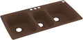 Swanstone KS04422TB.123-4 4-Hole Solid Surface Kitchen Sink, 44' x 22', Acorn
