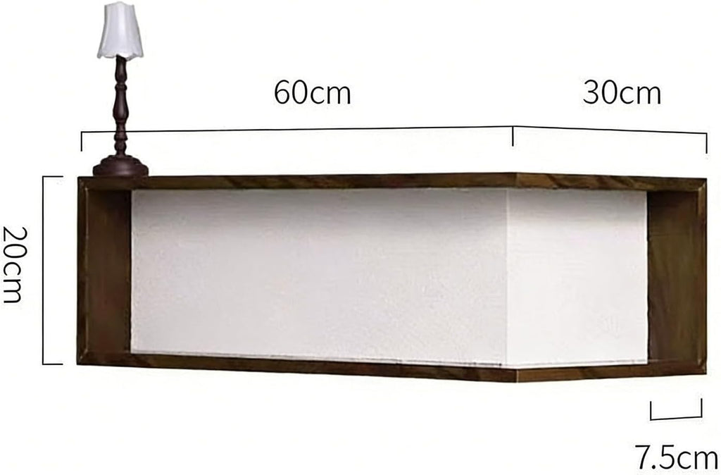 Floating Corner Shelves, Wall Mounted Corner Shelf for Bedroom Decor, Modern Display Shelves for Plants & Books, Space Saving Corner Wall Shelf(L-Shape B 60 x 30 x 20 cm,3 Pack)