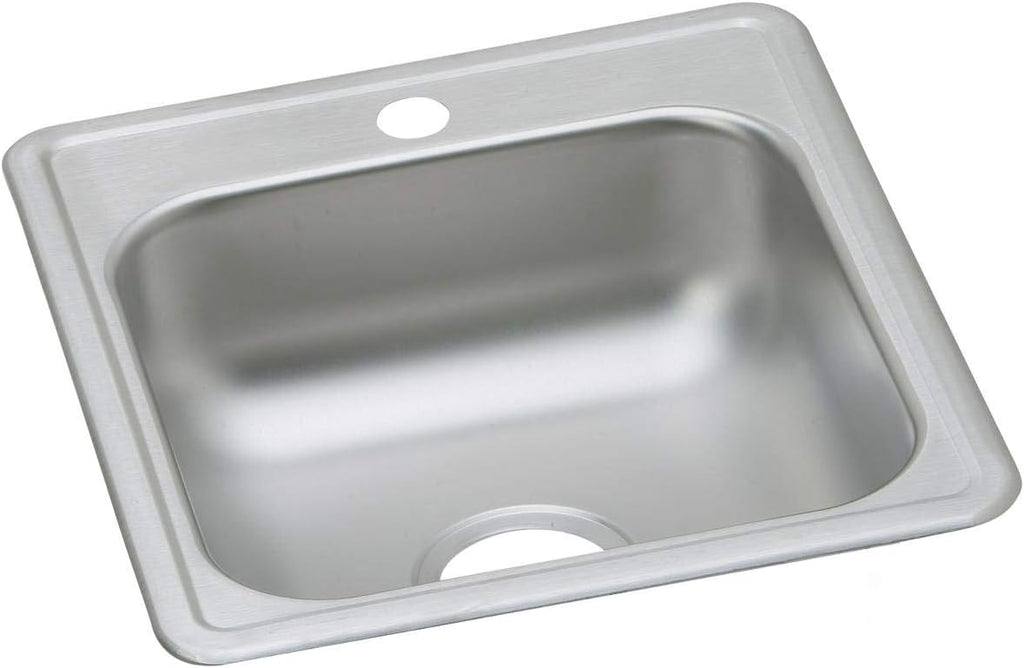 Dayton D117191 Single Bowl Top Mount Stainless Steel Bar Sink, 17 x 19