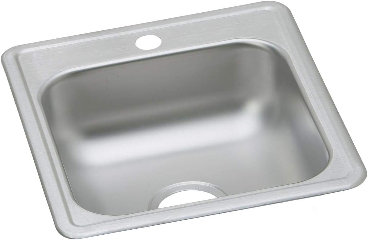 Dayton D117191 Single Bowl Top Mount Stainless Steel Bar Sink, 17 x 19