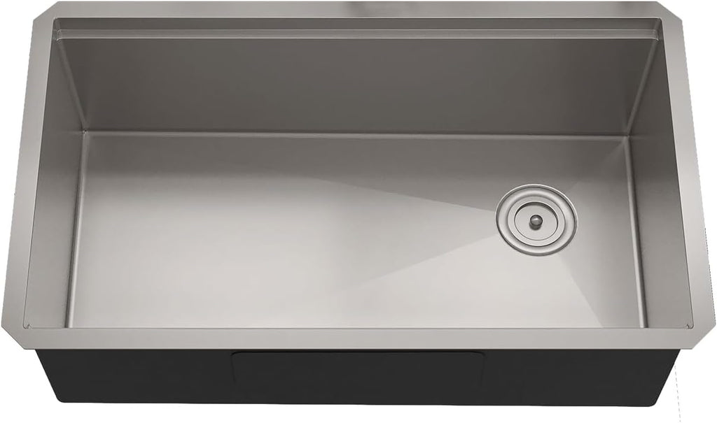 Sinber KSS0001S-OK 32' x 19' x 10' Undermount Single Bowl Workstation Kitchen Sink with 16 Gauge 304 Stainless Steel Satin Finish 6 Accessories
