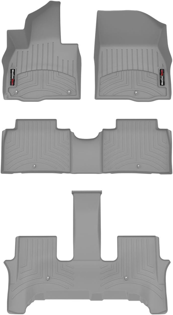 WeatherTech Custom Fit FloorLiners for Hyundai Palisade - Full Set (461947-1-2-3), Grey