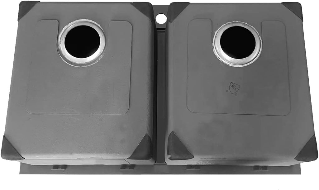Sinber HT3322D-9-B Drop in Double Bowl 304 Stainless Steel Kitchen Sink (33' x 22' x 9'(Black Sink Only))