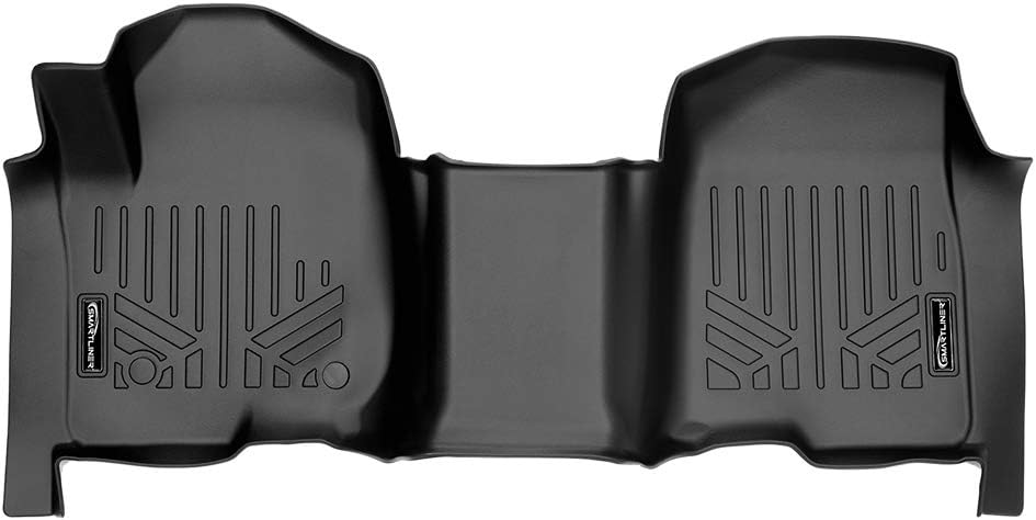 SMARTLINER All Weather Protection Custom Fit 2 Row Floor Mat Liner Set Compatible with 2019-2025 Chevrolet Silverado 1500