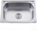 Kitchen Sink Drop-in - 16 Gauge Brushed Stainless Steel Single Bowl Kitchen Sinks - with Accessories,Silver-38x33cm