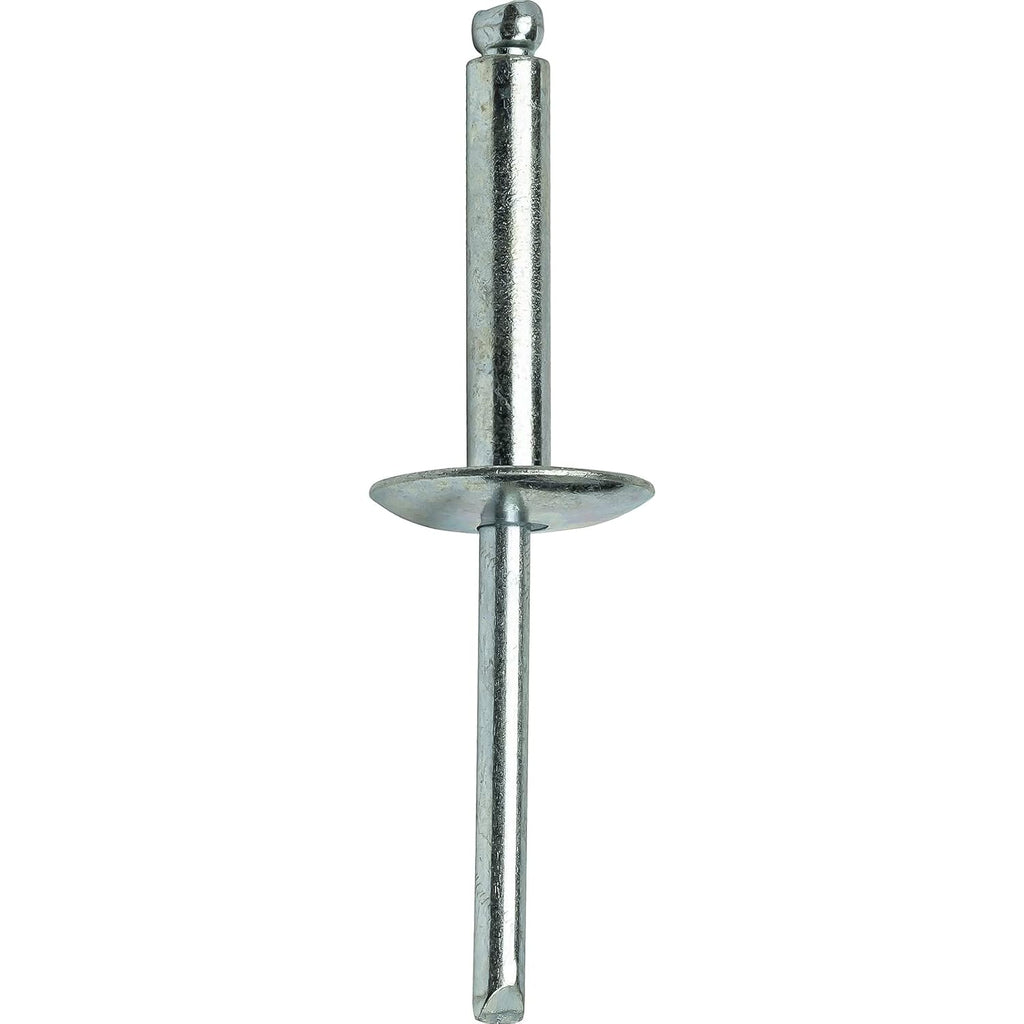 DIY Man - Large Flange Pop Rivets 1/4' x 3/4'All Steel (8-12) Dome Head Quantity 250 D&J