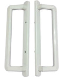 Alcan PGT 10' Sliding Glass Patio Door Handle Set w/Thumb Latch Lever, + Screws Interior + Exterior Replacement w/ 3-7/8' Hole Spacing | Fix Repair PGT Door Hardware - White