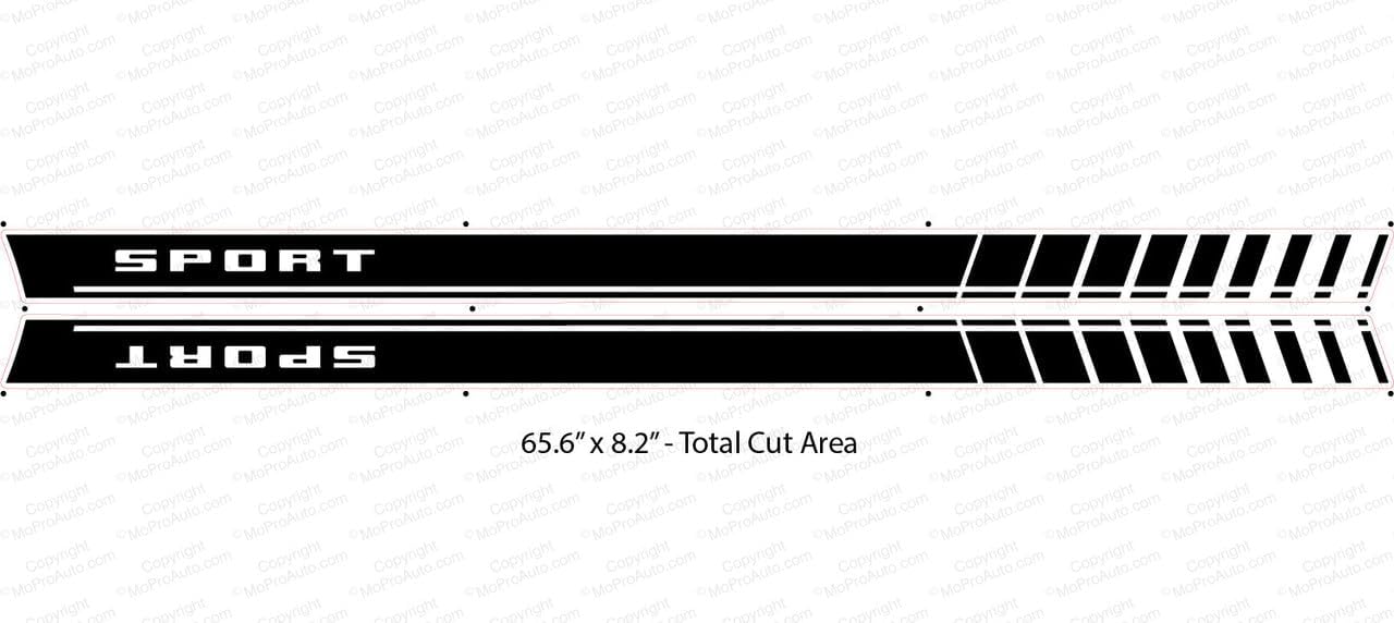 Original Break : Compatible with 2021-2026 Ford Bronco Sport Side Door Rocker Stripes Vinyl Graphics Decals Kit (Fits Model as Shown) (02 Gloss Black – Wet Install)