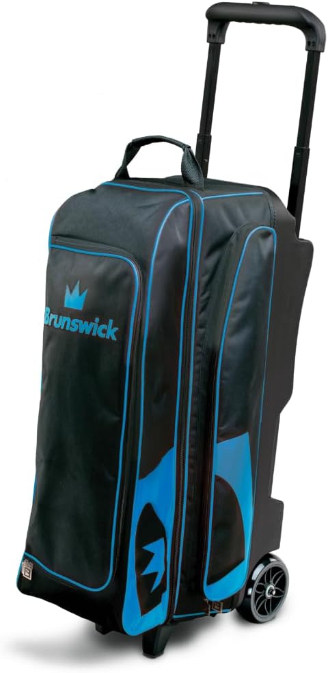 Brunswick Blitz Triple Roller Bowling Bag, Blue