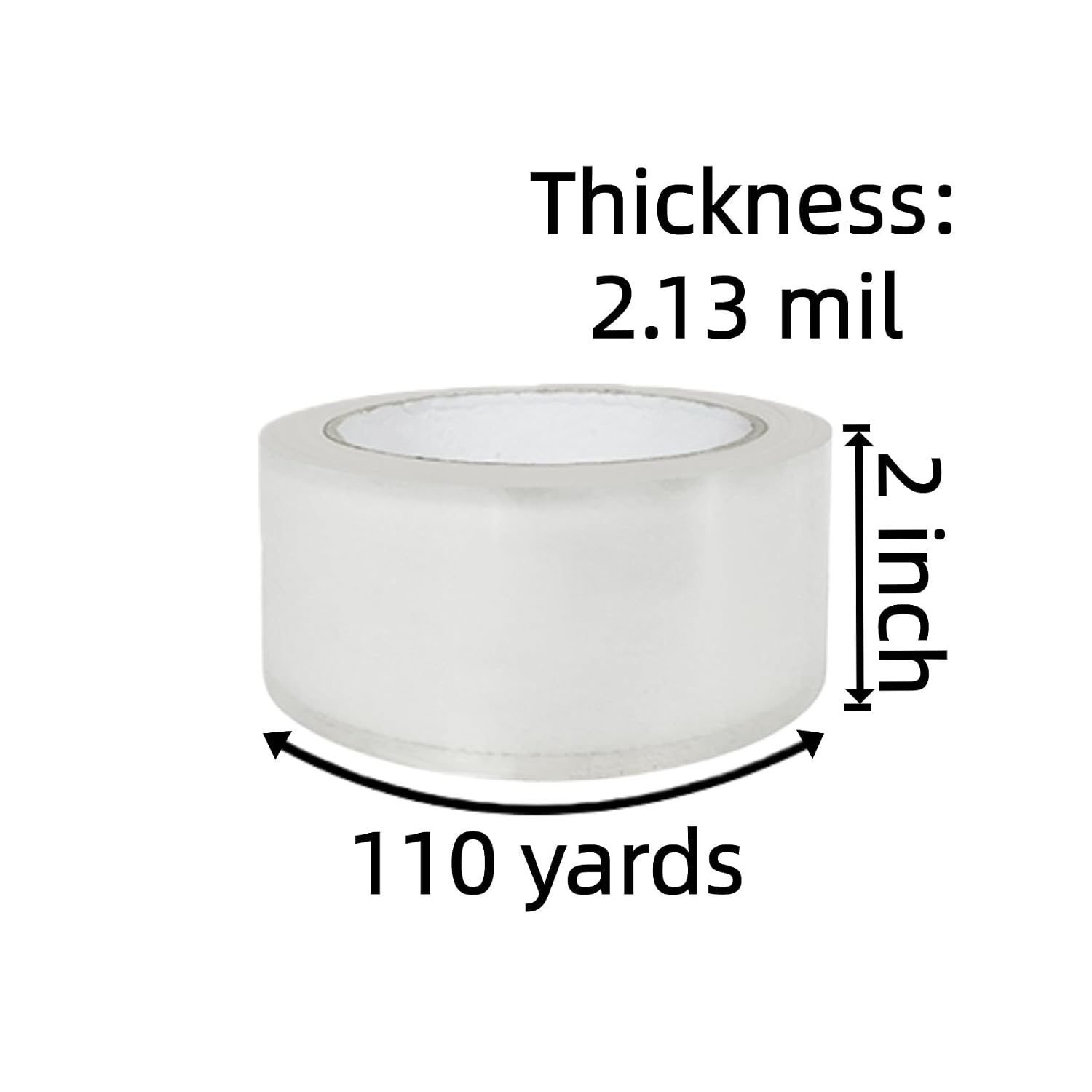 Clear Packing Tape 72 Rolls 2.13 Mil 2 Inch x 110 Yards Heavy Duty Shipping Packing Tape Packaging Carton Tape Suitable for Dispenser Refill Shipping Packaging Moving Sealing