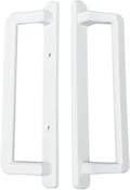 PGT 10' Sliding Door Handle Set with Thumb Latch Lever, and Screws | Interior and Exterior Replacement Patio Door Handle with 3-7/8' Hole Spacing | Fix Repair PGT Door Hardware (White)