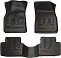 Husky Liners Weatherbeater Floor Mats | Fits 2013-2015 Chevrolet Malibu; 2016 Chevrolet Malibu Limited | Front & 2nd Row, 3-pc Black - 98191