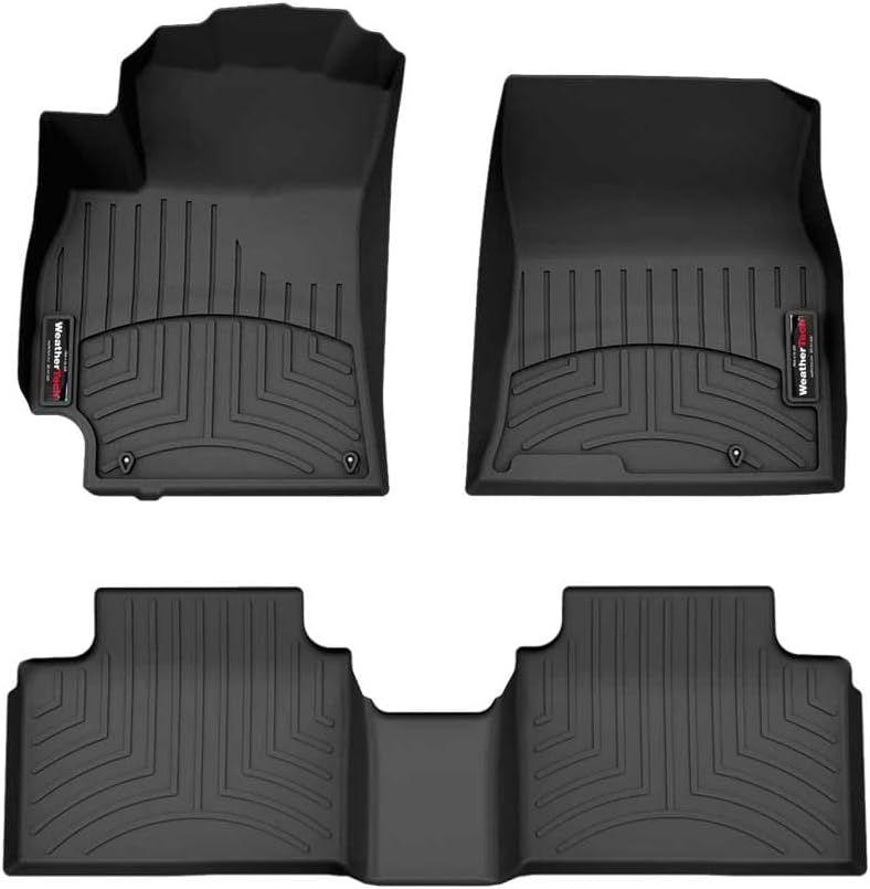 WeatherTech Custom Fit FloorLiners for Kia k4-1st & 2nd Row (441909-1-2), Black