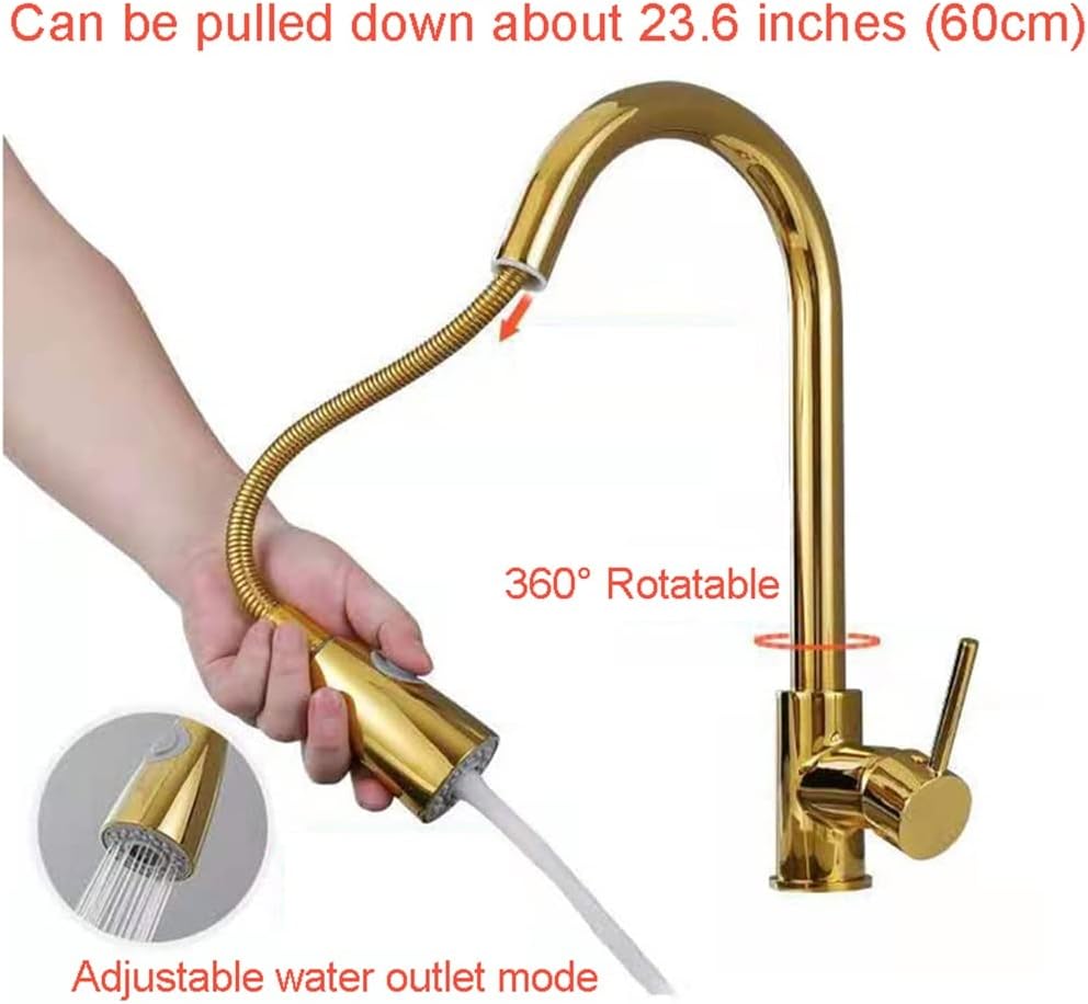 Single Bowl Kitchen Sink - Gold Kitchen Sink - Drop in & Top Mount Kitchen Sink - 16 Gauge Stainless Steel Kitchen Sinks,KitD-45x40x22cm