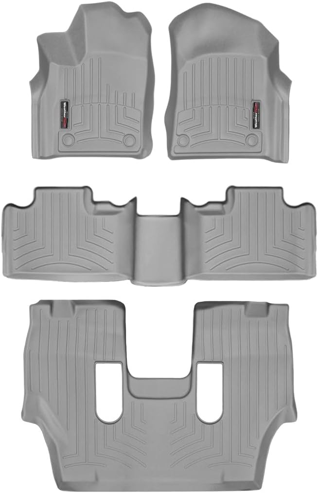 WeatherTech Custom Fit FloorLiners for Dodge Durango, Durango, Full Set (469301-46324-4-5), Grey