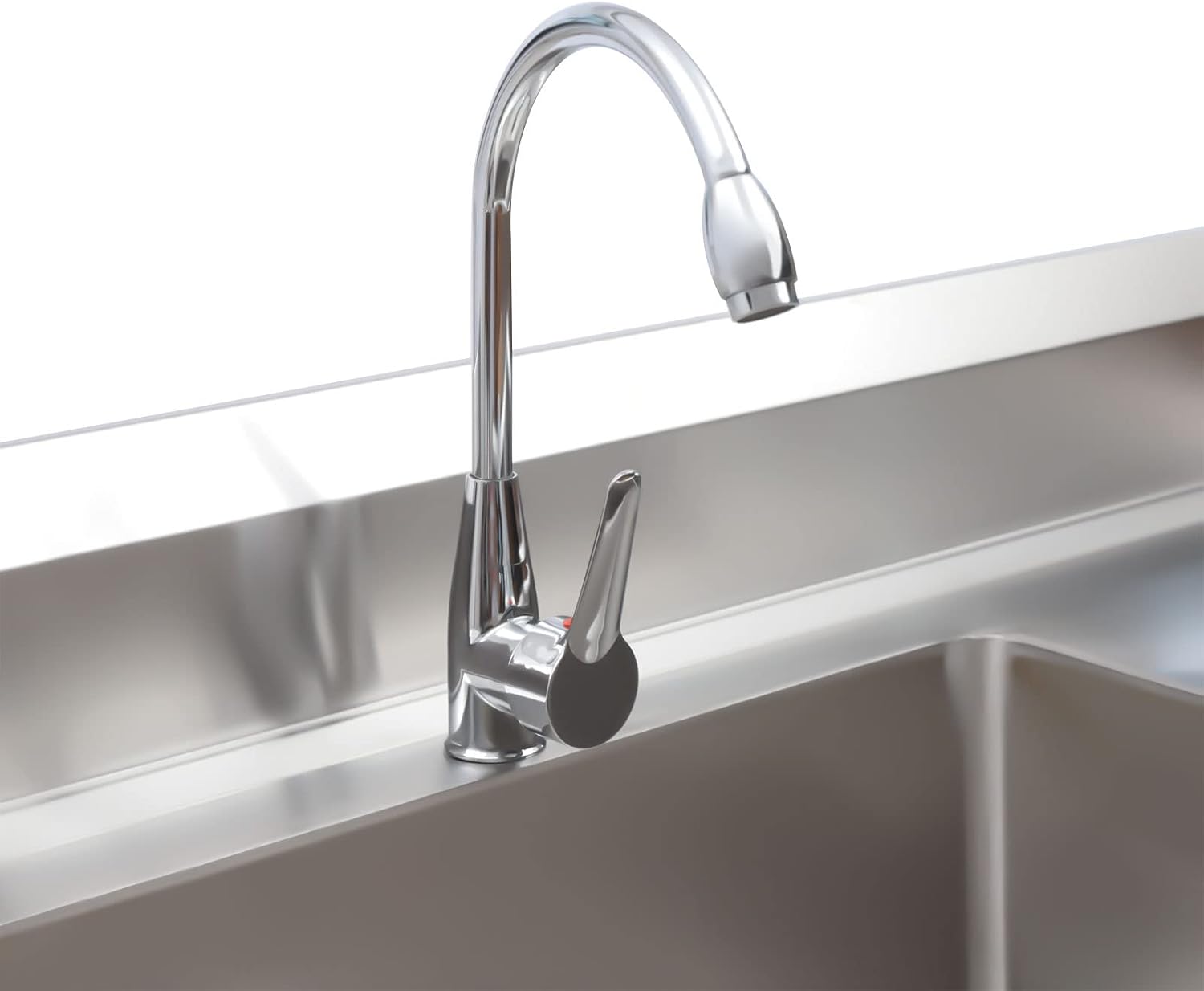 1 Compartment Commercial Sink, Stainless Steel Sink With Faucet&Drain Strainer Indoor Free Standing Sink for Kitchen, Garage, and Restaurant Washing Hand Table