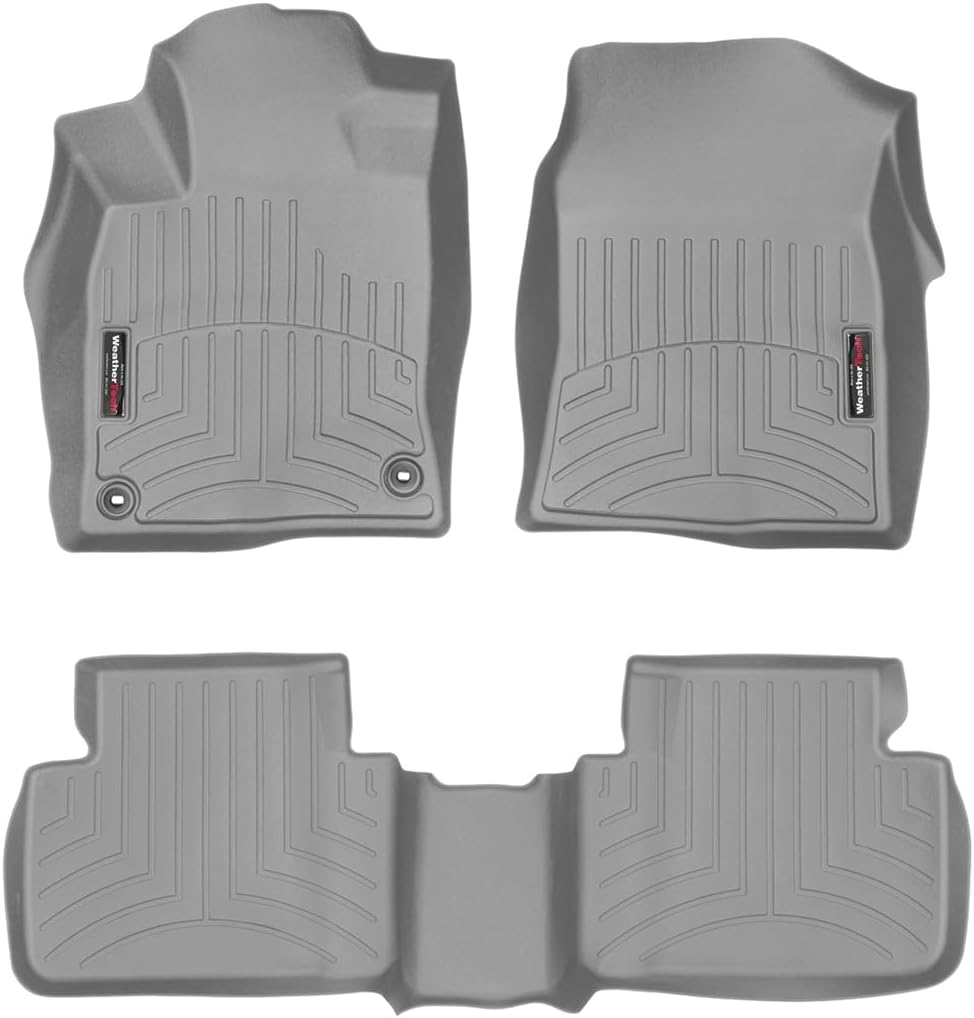 WeatherTech Custom Fit FloorLiners for Honda Civic Type R, Civic Si, Civic - 1st and 2nd Row (46884-1-2), Grey