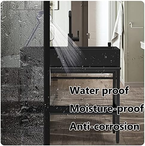Freestanding Utility Sink,Free Standing Stainless Steel Sink, Outdoor Portable Handwashing Station Sink, Single Bowl Kitchen Sinks, Kitchen Utility Sink for(60x45x86 cm