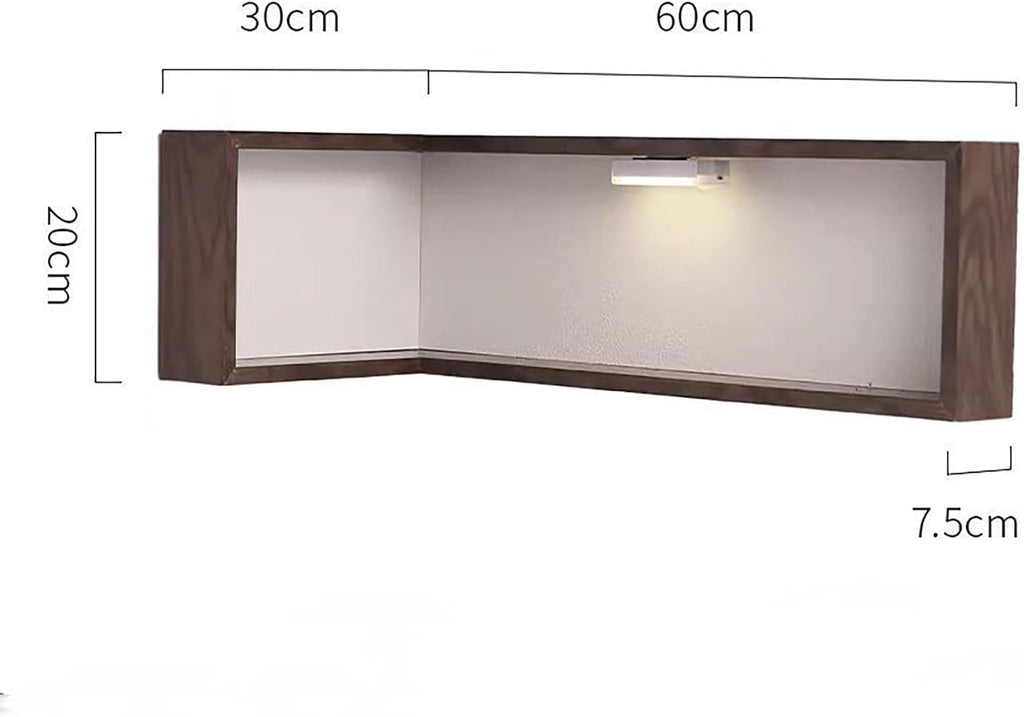 Floating Corner Shelves, Wall Mounted Corner Shelf for Bedroom Decor, Modern Display Shelves for Plants & Books, Space Saving Corner Wall Shelf(L-Shape A 30 x 60 x 20 cm,3 Pack)