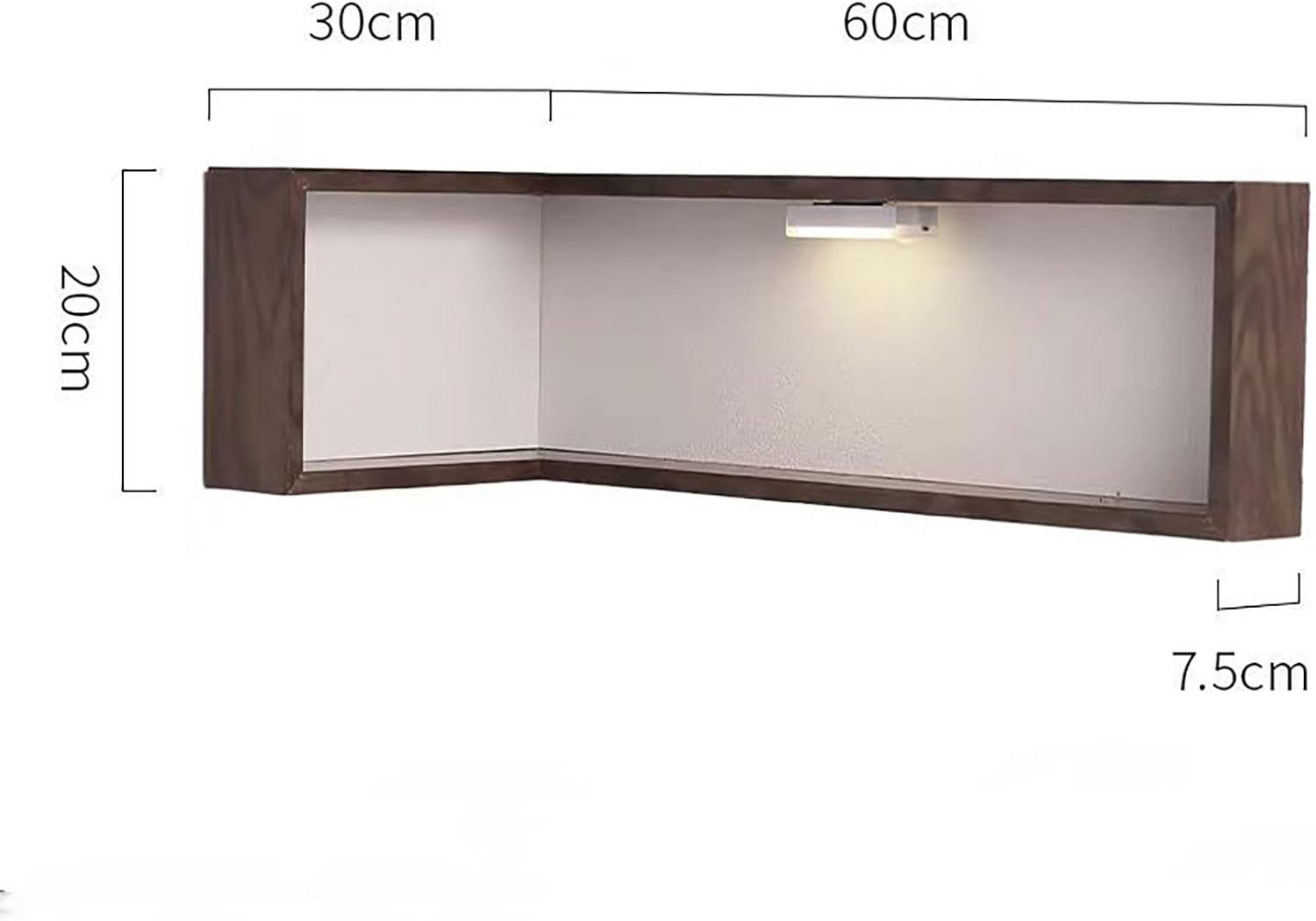 Floating Corner Shelves, Wall Mounted Corner Shelf for Bedroom Decor, Modern Display Shelves for Plants & Books, Space Saving Corner Wall Shelf(L-Shape A 30 x 60 x 20 cm,3 Pack)