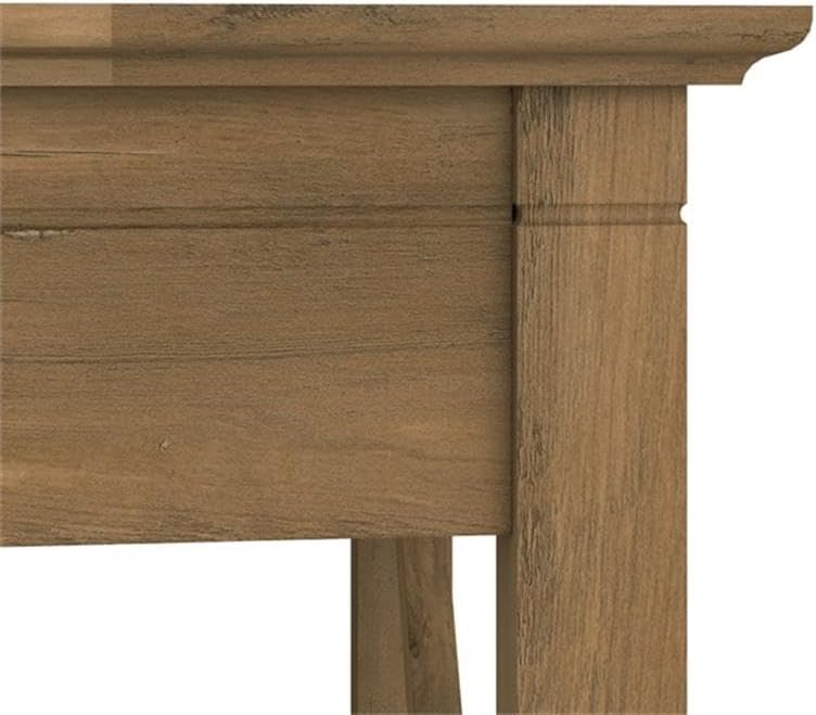 Bush Home Key West Console Table with Drawers and Shelves in Reclaimed Pine, Living Room Storage Solution with Shelving for Media and Books