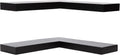 Kate and Laurel Havlock Modern Wood Two-Piece Floating Corner Shelf Set, 26 x 8 x 3, Black, Wooden Corner Shelving with Unique Geometric Shape for Living Room Decor or Entryway Storage
