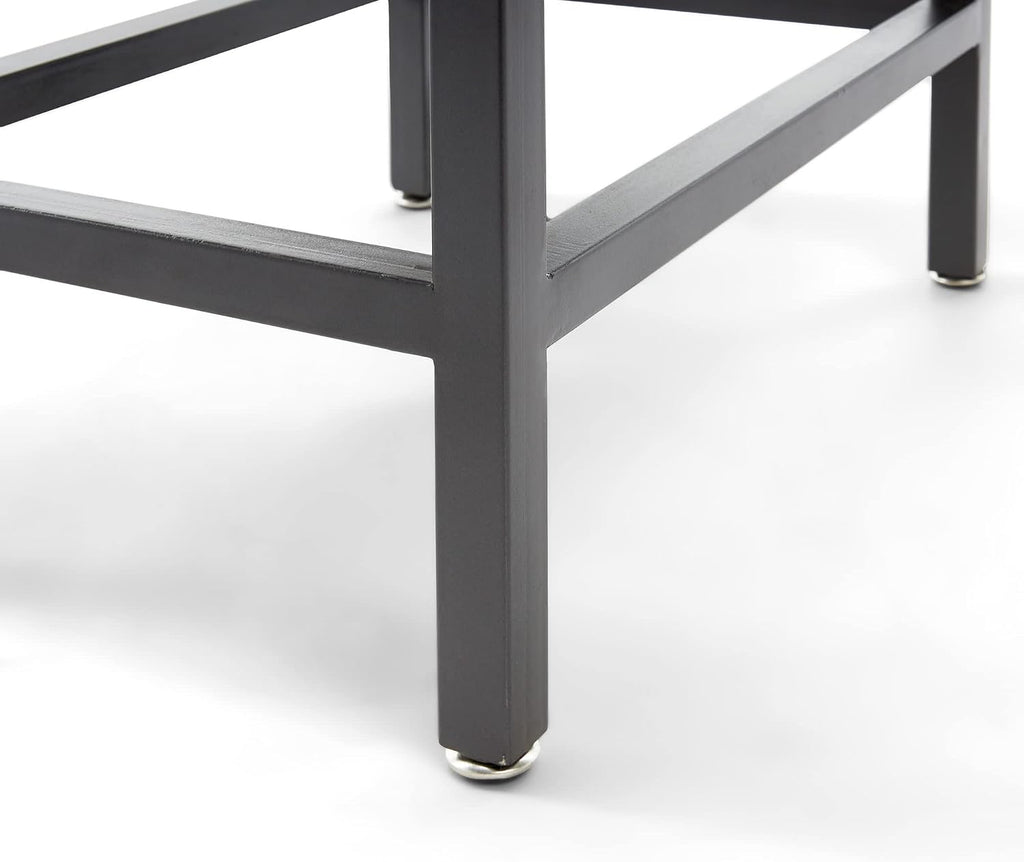Tommy Hilfiger Hayworth Side Table, Mirrored Storage Drawer with Wood Overlay, Wooden Frame, Metal Base, Ideal in Small Spaces, EndTable, BedsideTable, Nightstand for Living Room or Bedroom, Ash Gray