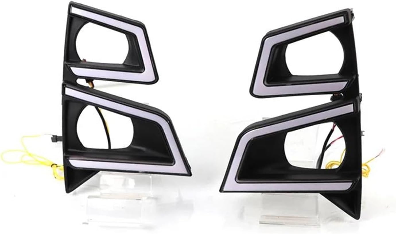 for Isuzu for Dmax for D-Max for Pickup 2020 2021 2Piece Front Fog Lamp Cover with Led Drl Daytime Running Light Turn Signal Indicator Headlight