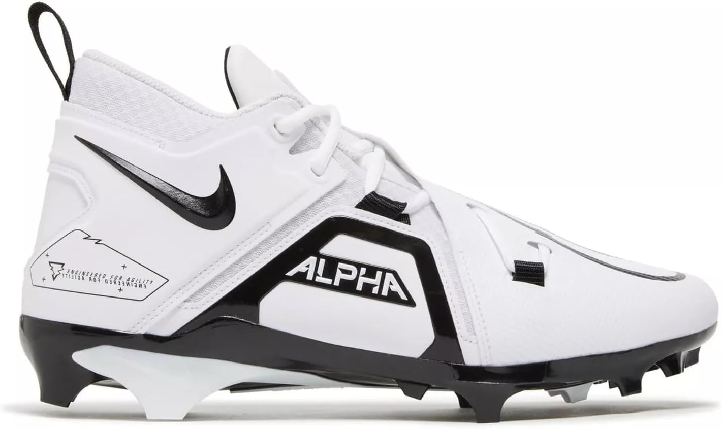 Nike Alpha Menace Pro 3 Men's Football Cleats 'White-Black' (DM1788-103) - Size 9.5