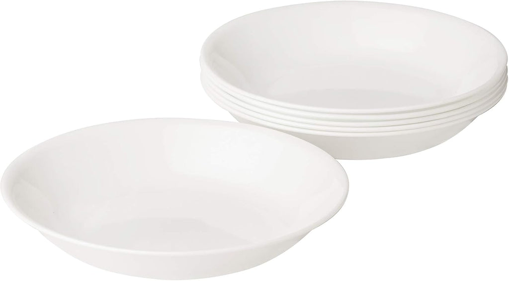 Corelle Vitrelle 78-Piece Service for 12 Dinnerware Set & Vitrelle 6-Piece Bowl Set, Triple Layer Glass and Chip Resistant, 20-Oz Lightweight Round Bowls