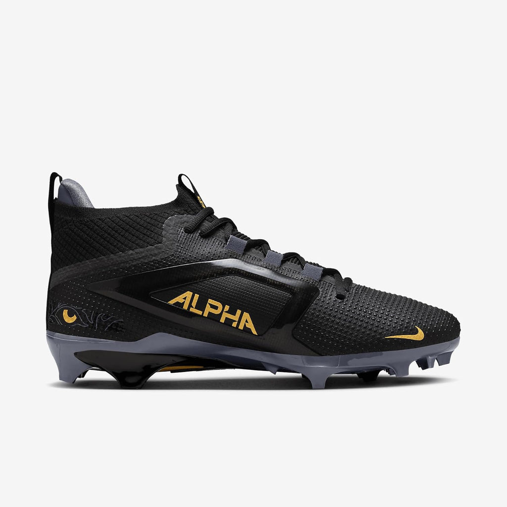 Nike Alpha Menace 4 Elite Saquon Barkley Football Cleats (HF4313-001, Black/Light Carbon) Size 11.5