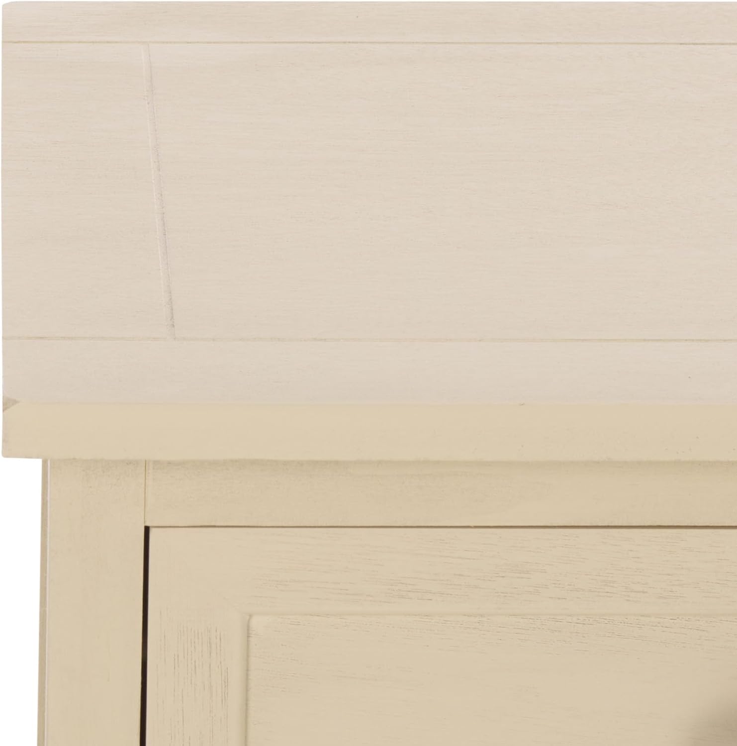 SAFAVIEH Furniture - Carrie 3-Shelf Side Table - Sand - Solid Wood - Farmhouse Tiered Design - Ideal for Living Room, Entryway, Home Office, 16' W x 13' D x 26' H - Fully Assembled (AMH5700J)