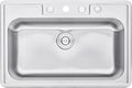 CozyBlock 33' Stainless Steel Drop In/Topmount Single Bowl Kitchen Sink (Sink Only)