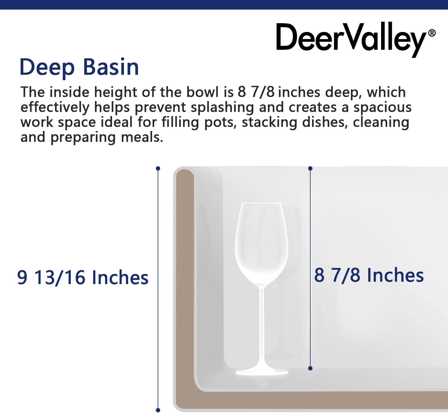 DeerValley Double Bowl Farmhouse Kitchen Sink 33 Inch, Fireclay Farm Sinks, Reversible Apron Front Deep Drop In Kitchen Sinks with Bottom Grid and Strainer