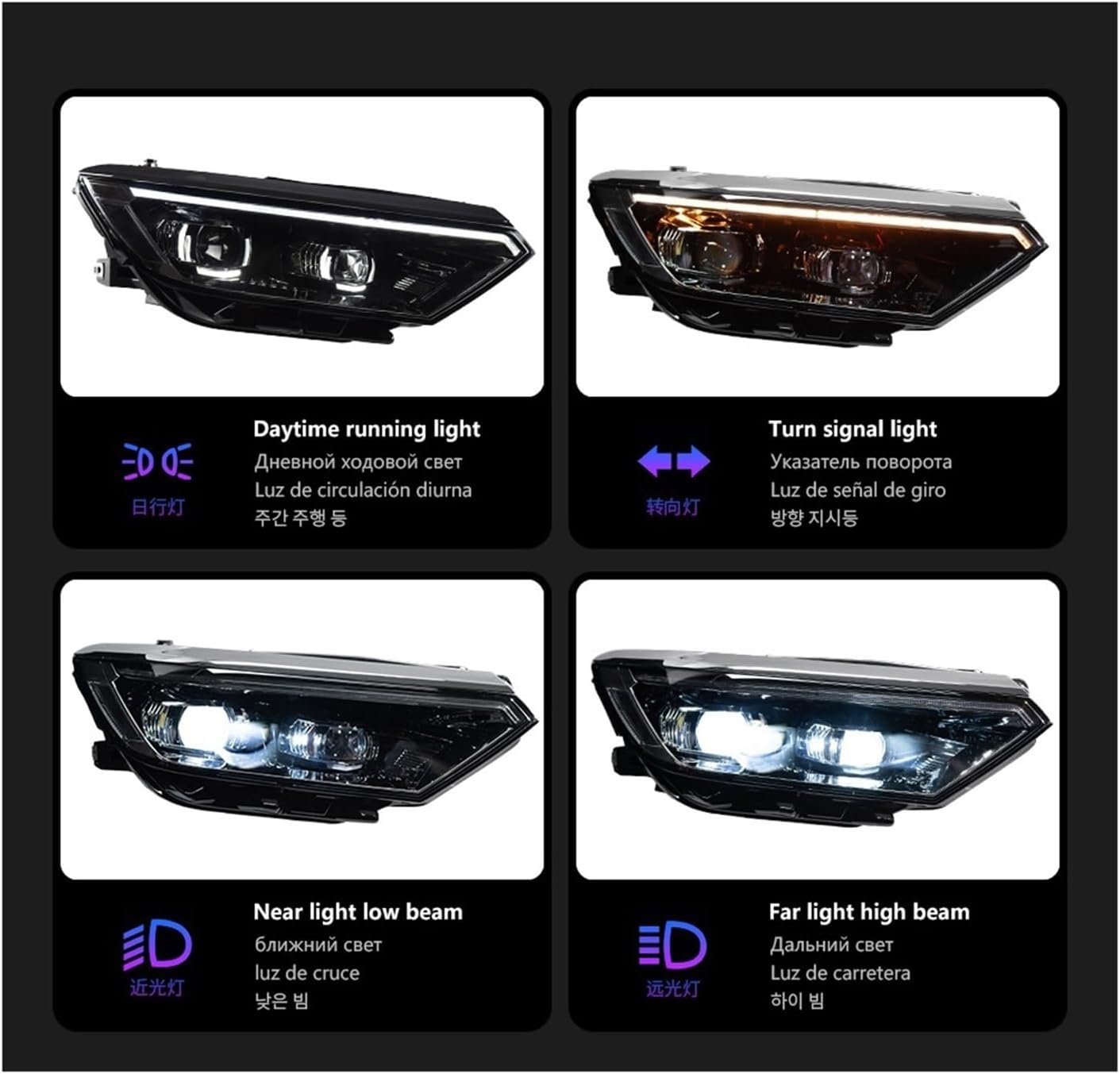 Car Lights Compatible With Passat B8 2016-2019 Magotan EU Version Upgrade B8.5 LED Auto Headlight Assembly LHD RHD Accessories