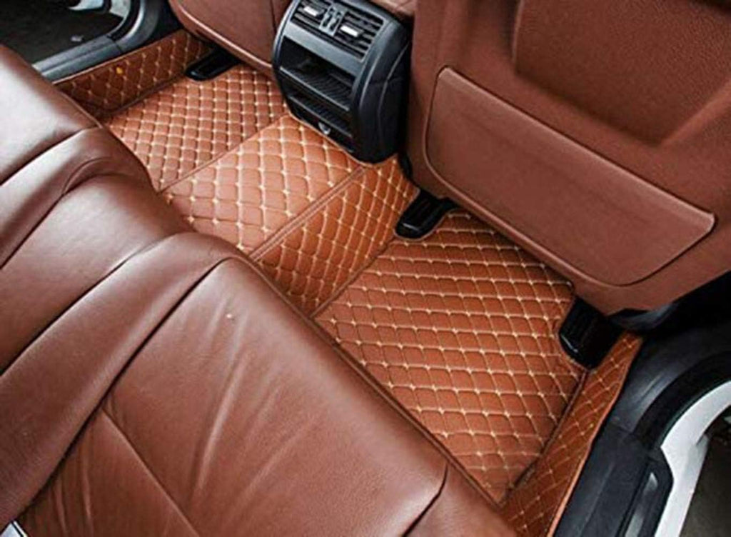 Car Floor Mats for Tesla - Model S 2014-2018 Full Coverage Foot Pad All Weather Anti-Slip Waterproof Dustproof Custom Luxury Interior Protection Auto Carpet QUUFAA (Beige,Model S 2015 Year)