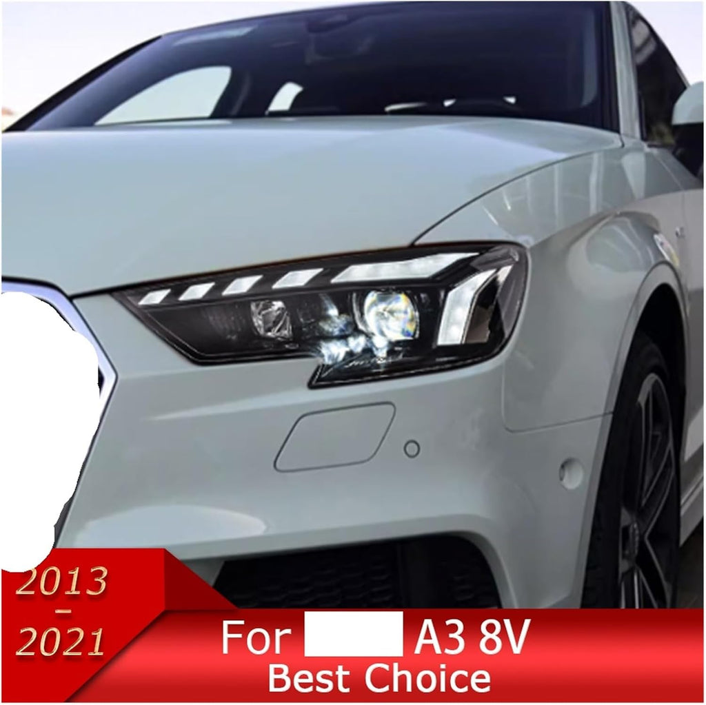 Car Lights Compatible With A3 8V 2013-2021 S3 RS3 Sedan Hatchback LED Auto Headlight Assembly Upgrade RS5 Style Design Tool Accessories(13-16 Xenon)
