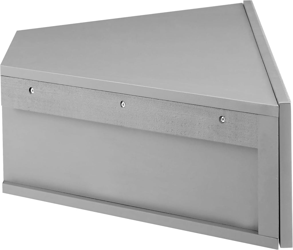 24/7 Shop at Home French 47 inch Modern Floating TV Console Table with 3D Wavy Panel Door, Wood Entertainment Center with Storage Space, Wall Corner Shelf for Living Room, Bedroom, Office, Gray Pure