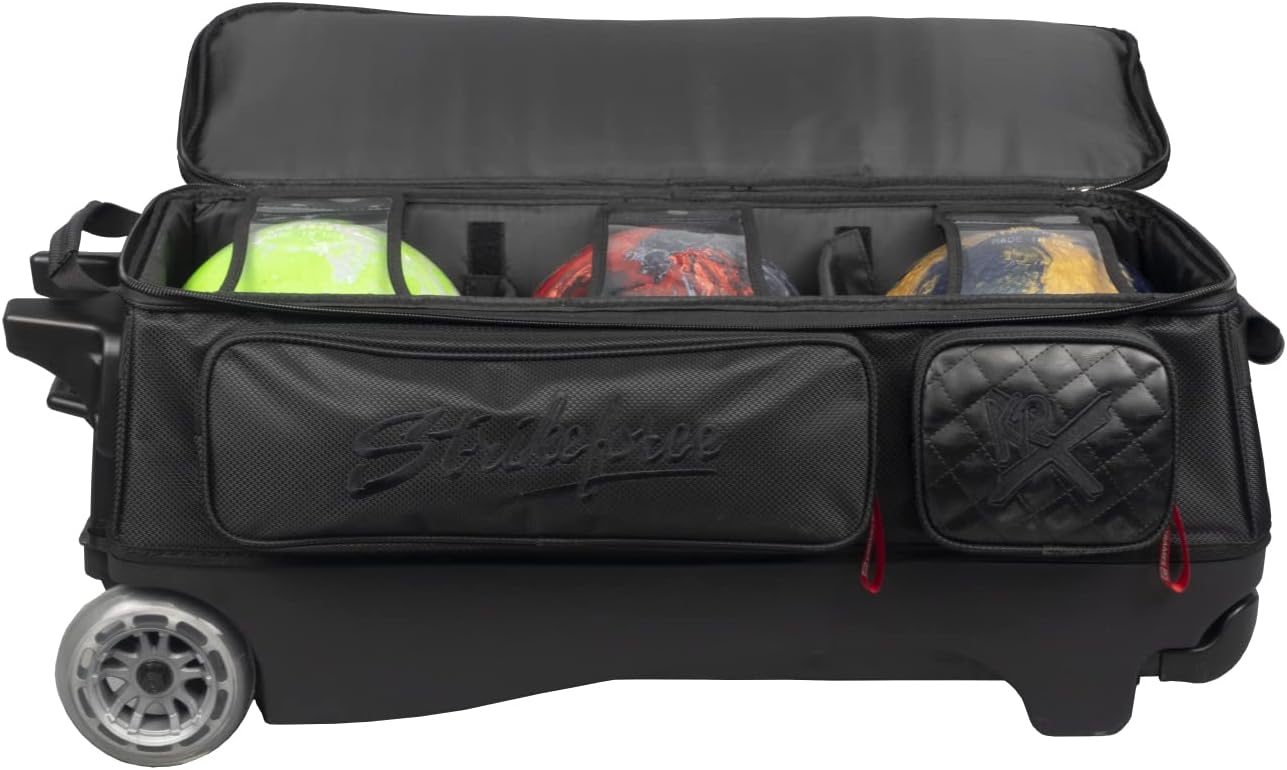 KR Strikeforce Diamond Triple Roller Premium Bowling Bag with 5' Smooth KRuze Wheels